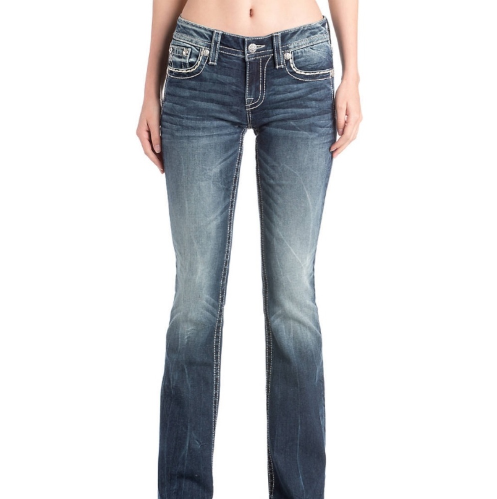 Miss Me Distressed Bootcut Jeans